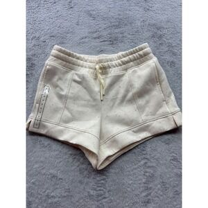 DSG Girls Sport Fleece Mid Rise Short Cream Speckled Size S 8 9